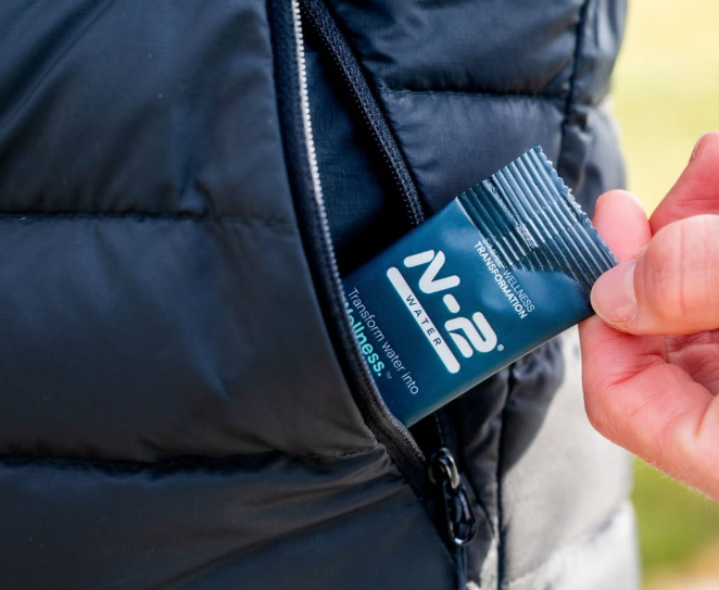 An N-2 stick tucked into a jacket pocket on the go